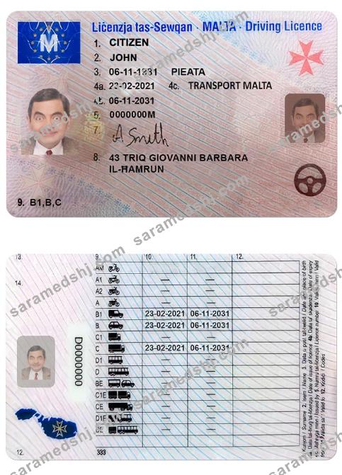 MALTA driving license